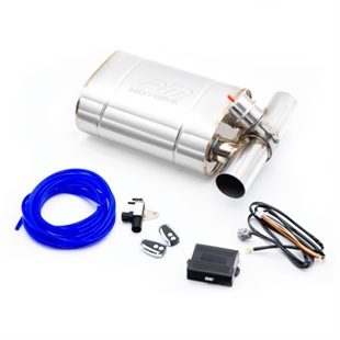 RM Motors Elliptical Silencer with Vacuum Valve EV02 Can length - 500 mm, Pipe diameter - 63,5 mm